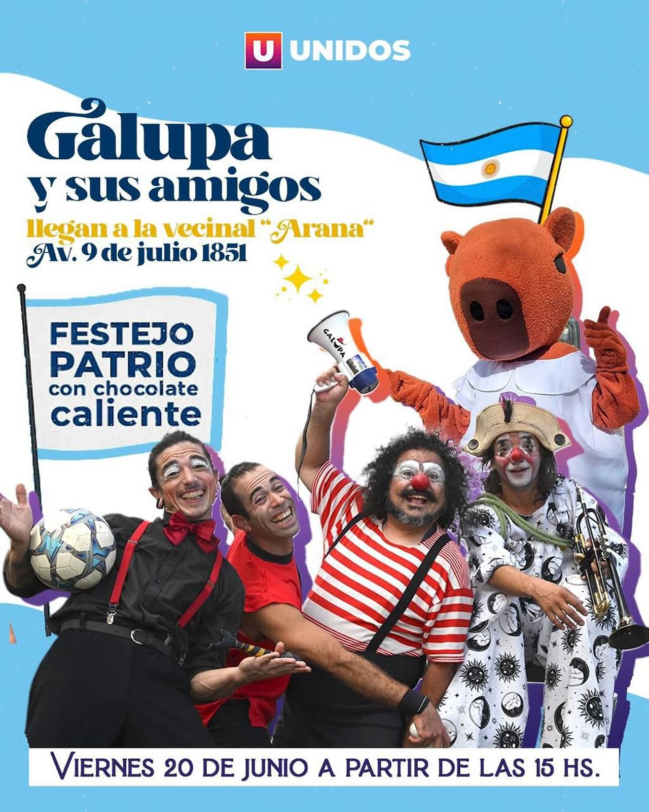 En este momento estás viendo El circo de Galupa y sus amigos llega a la vecinal Arana
