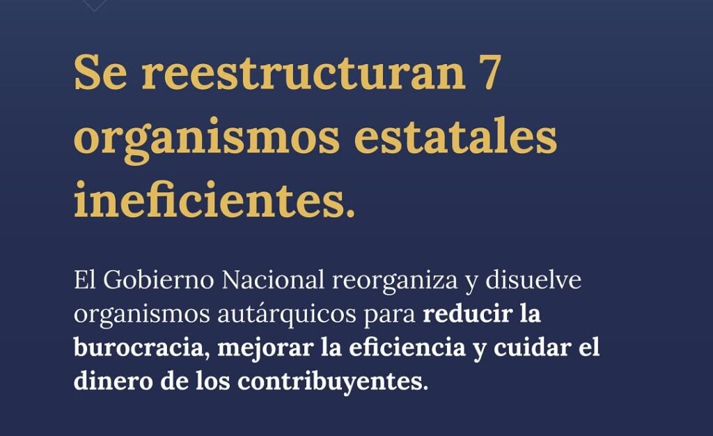 Lee más sobre el artículo El Gobierno Nacional reestructura siete organismos estatales: INTI, INTA, INV, entre otros, dejan de ser entes autárquicos