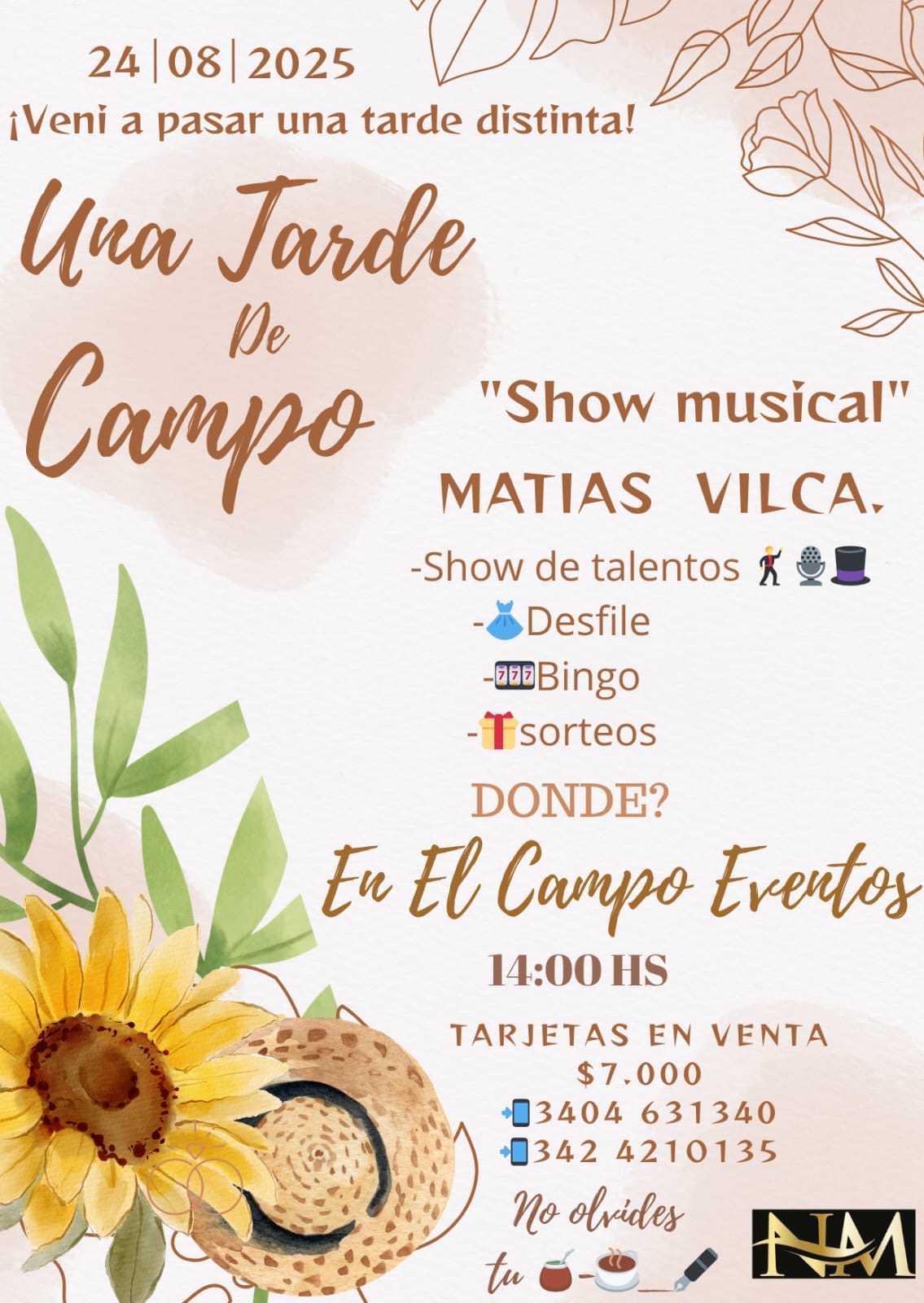 Domingo 24 en Gálvez: show de talentos, desfiles, música, buffet y sorteos en el Campo de Eventos