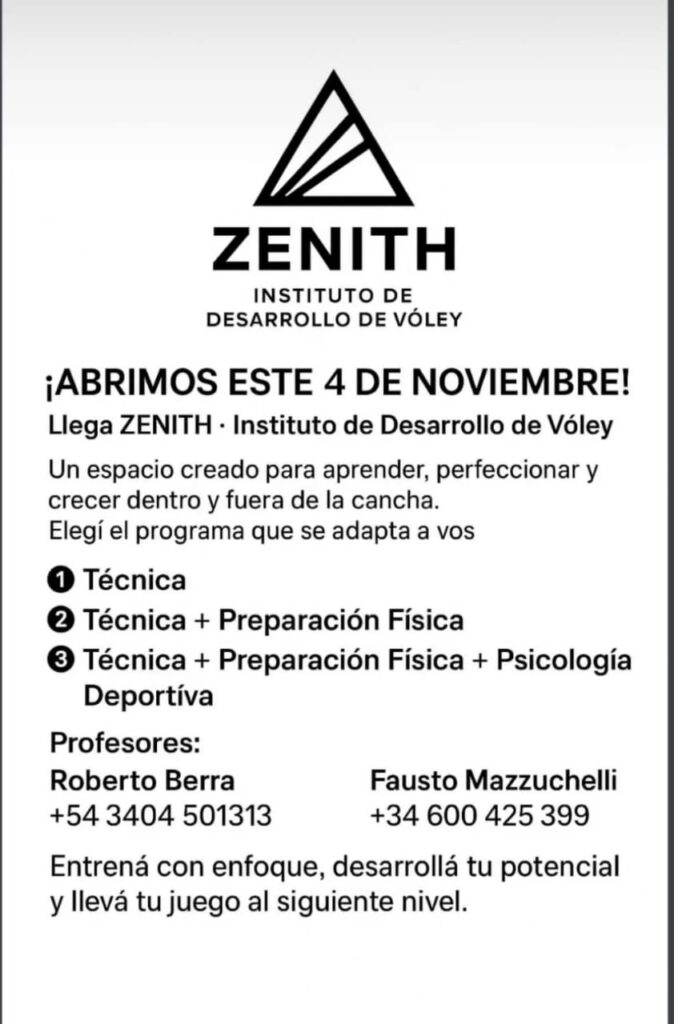 Lee más sobre el artículo Se lanza en Gálvez “ZENITH”, un instituto de desarrollo técnico de vóley