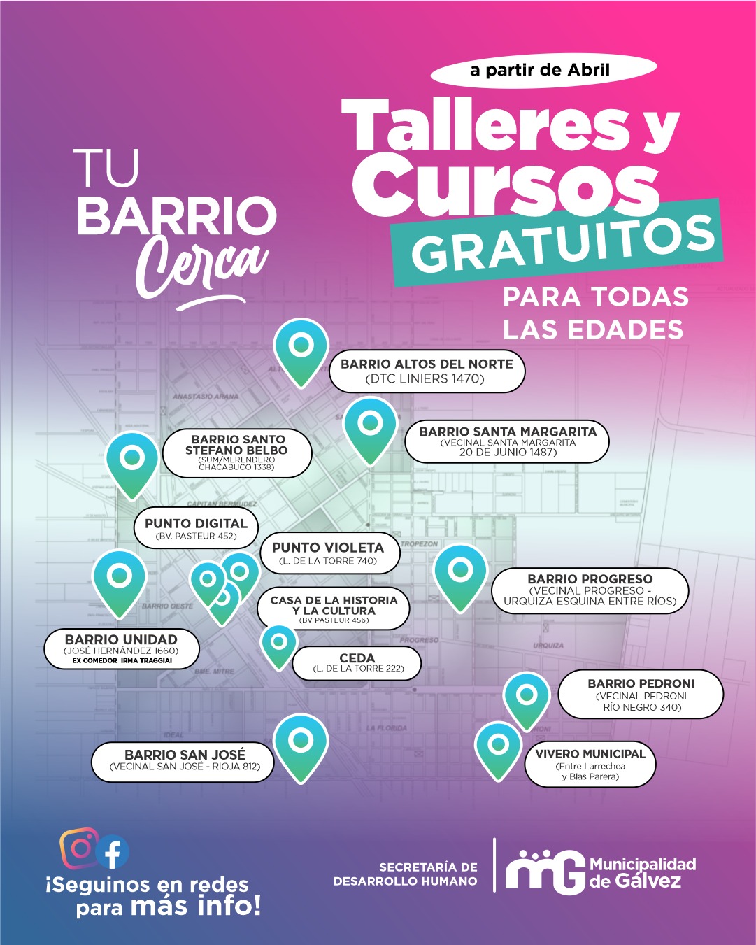 “Tu Barrio Cerca”: el municipio lanza un programa gratuito con actividades en toda la ciudad
