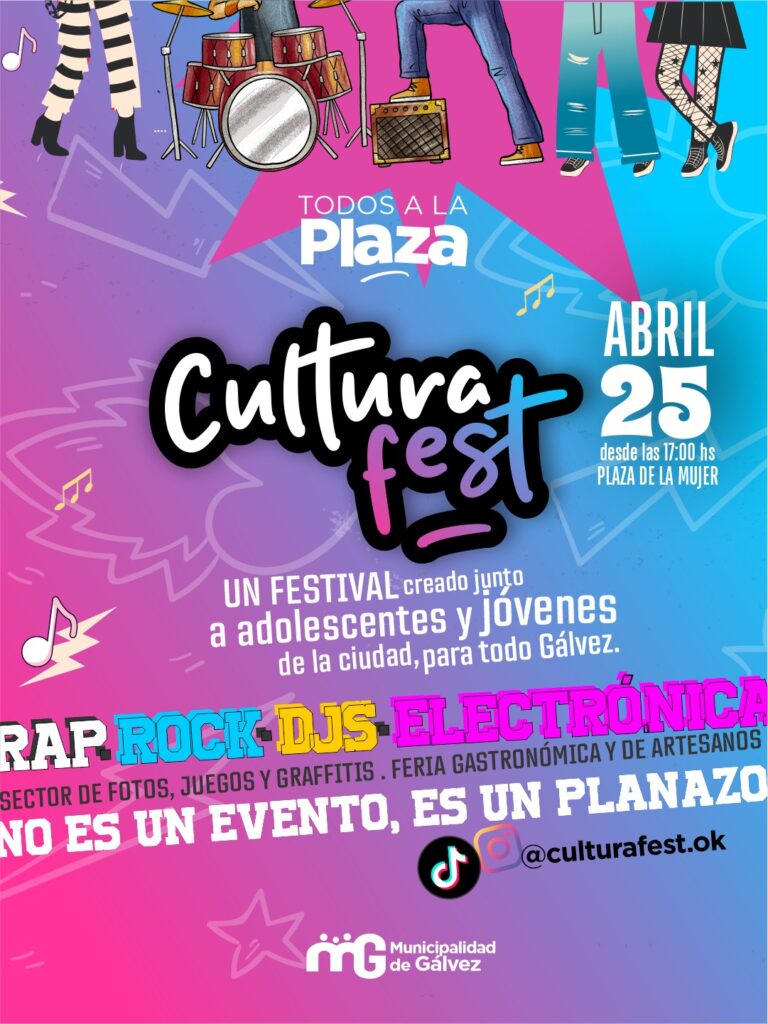 Lee más sobre el artículo Cultura Fest llega a Gálvez con música, freestyle y propuestas para toda la familia