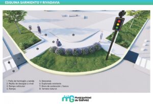 Gálvez interviene una esquina clave del área central para mejorar la accesibilidad