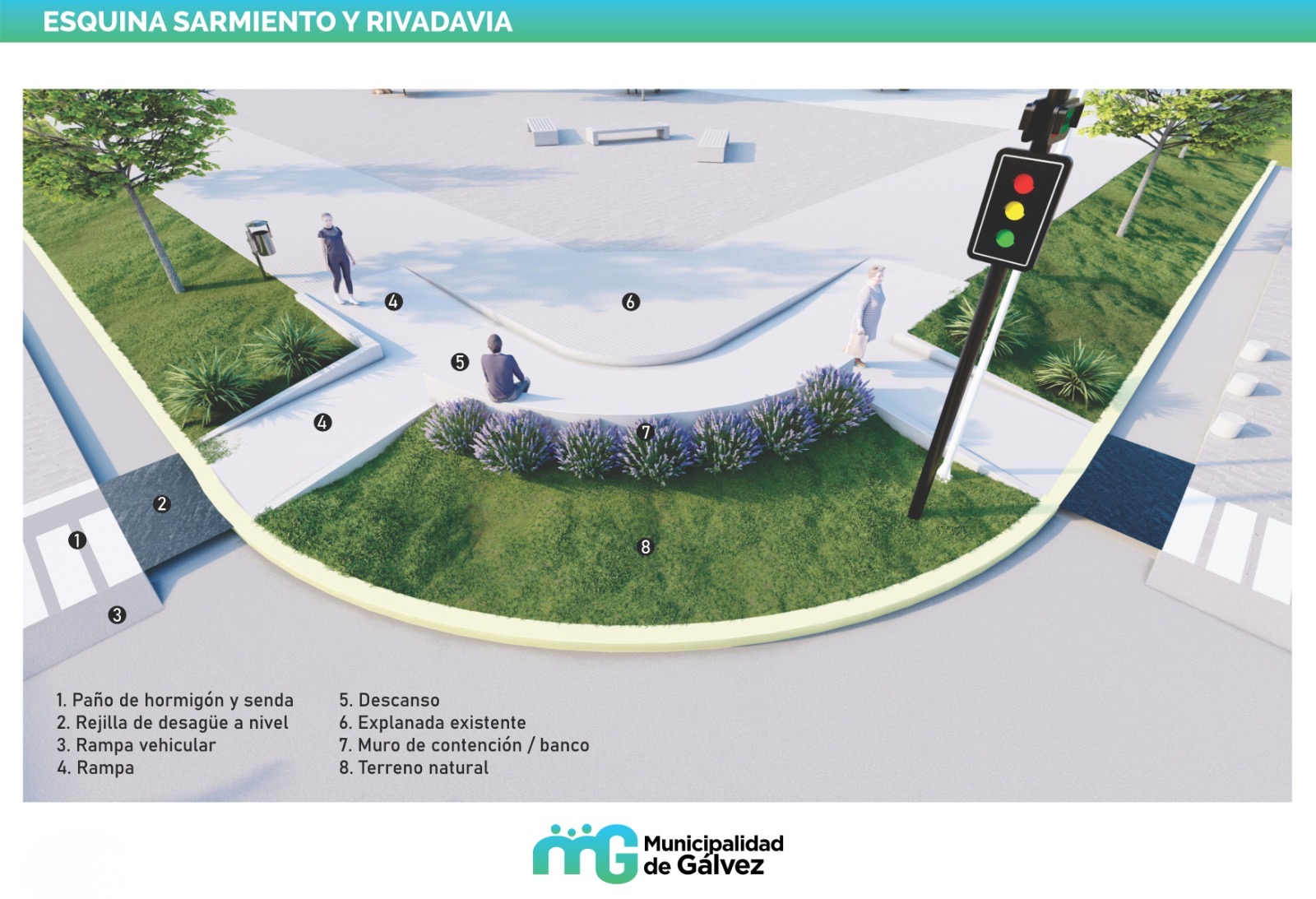 Gálvez interviene una esquina clave del área central para mejorar la accesibilidad