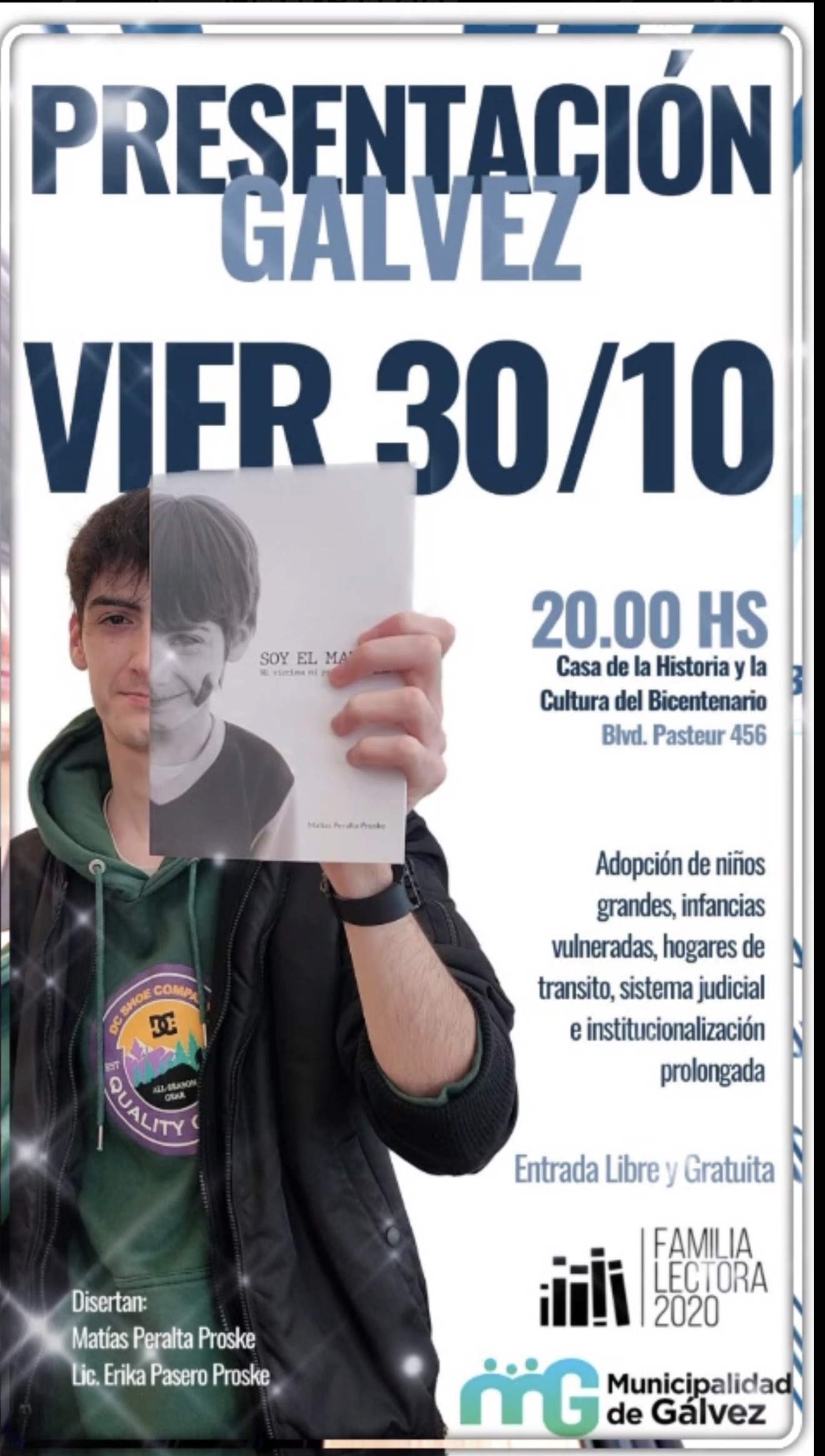 Gálvez será sede de una presentación sobre adopción e infancias vulneradas